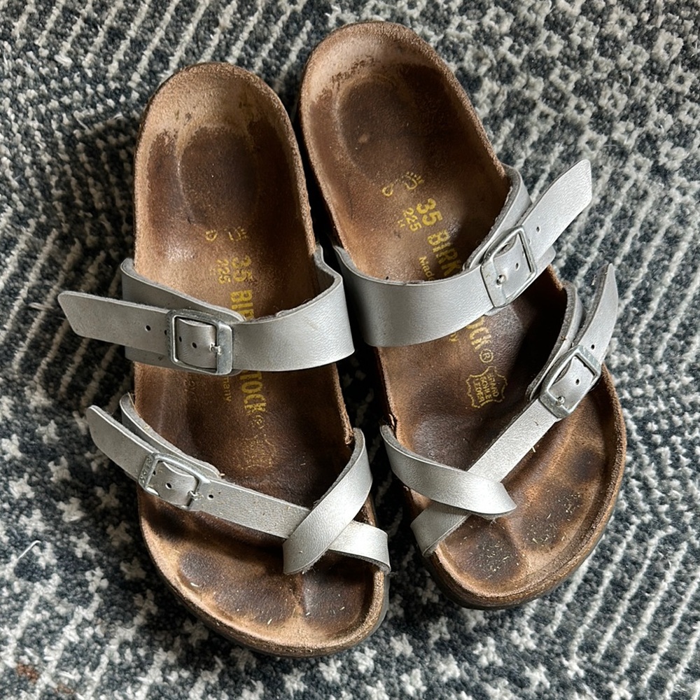 Birkenstock womens silver Sandals